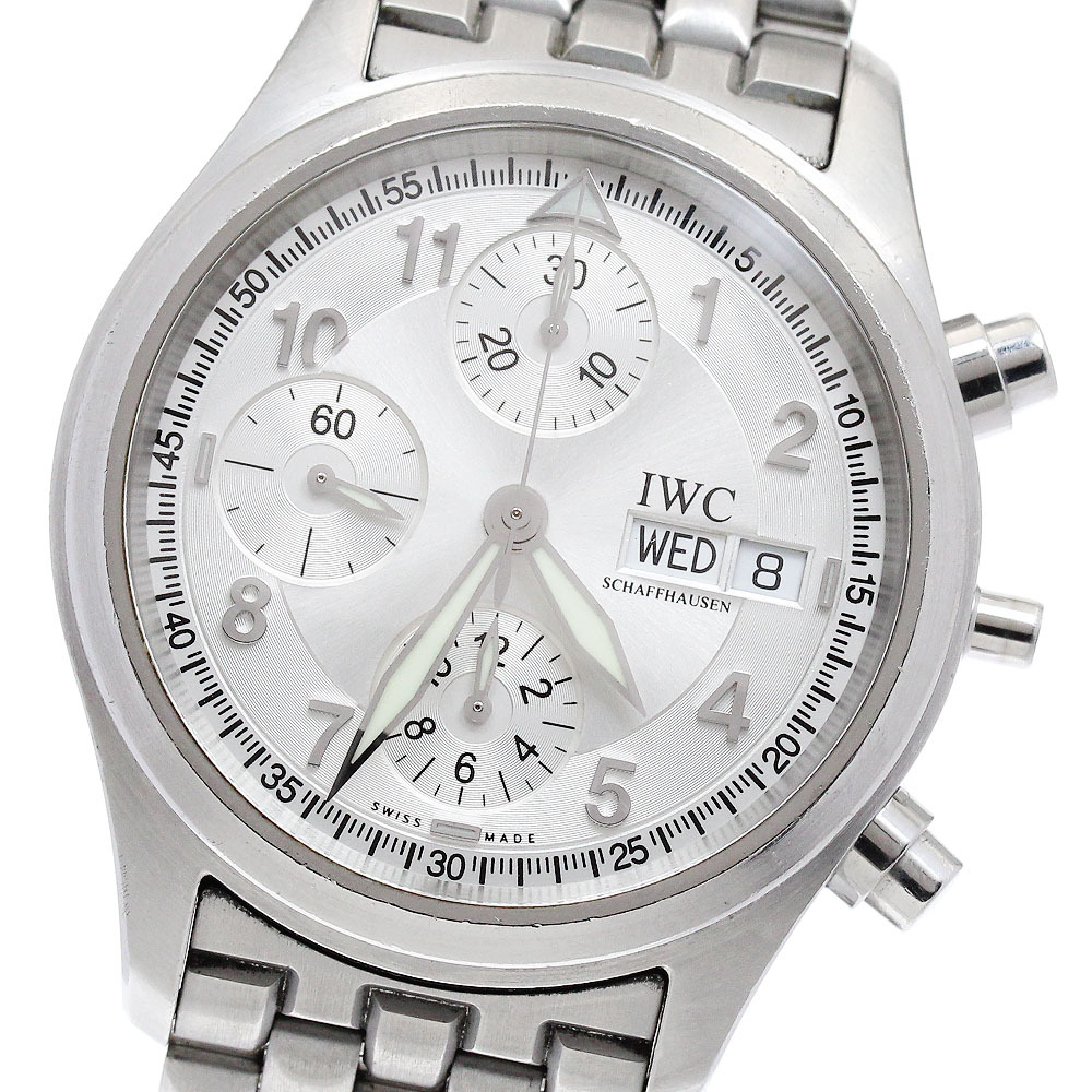 訳あり IWC IWC SCHAFFHAUSEN IW370628 スピットファイアー クロノグラフ デイデイト 自動巻き メンズ _884510拍卖