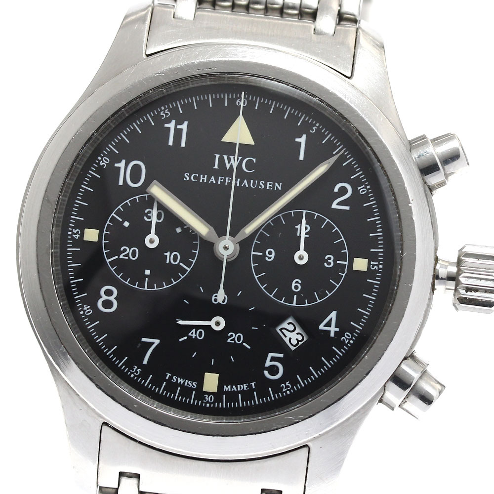 ジャンク IWC IWC SCHAFFHAUSEN IW374101 フリーガー クロノグラフ 自動巻き メンズ _888385拍卖