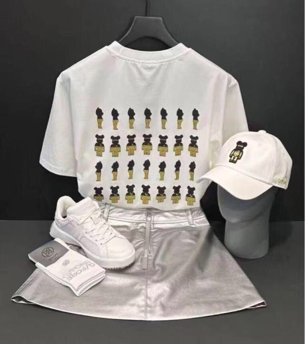 ジーフォア ゴルフ 新作 レディース トップス 半袖 カットソー Tシャツ ホワイト Sサイズ拍卖