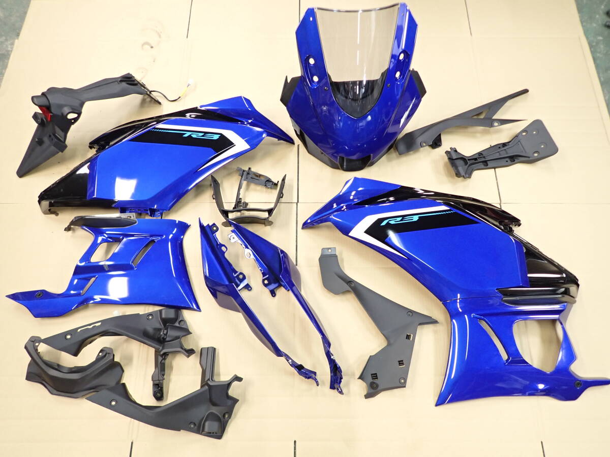 2025年モデル YZF-R3『新車外し 純正カウル一式 アッパーカウル・アンダーカウル・サイドカウル・インナーカウル』YZF-R25 RH25J RG95J拍卖