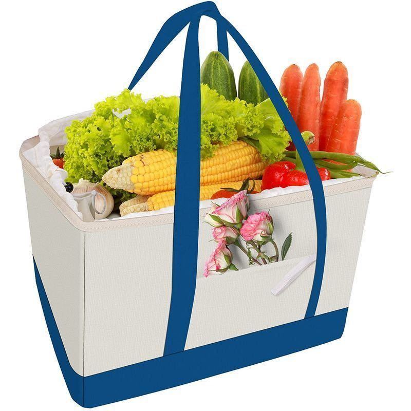 エコバッグ 折りたたみ 大容量 ショッピングバッグ 保温保冷バッグ 軽量 買い物バッグ コンビニ レジかごバッグ 底広い 防水素材拍卖