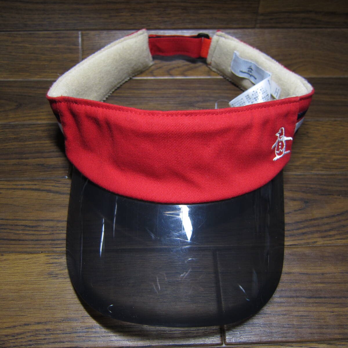 マンシングウェア サンバイザー 赤&クリアつば 55-59cm Munsingwear SKS-18S ゴルフ用 定形外290円 E2507A拍卖