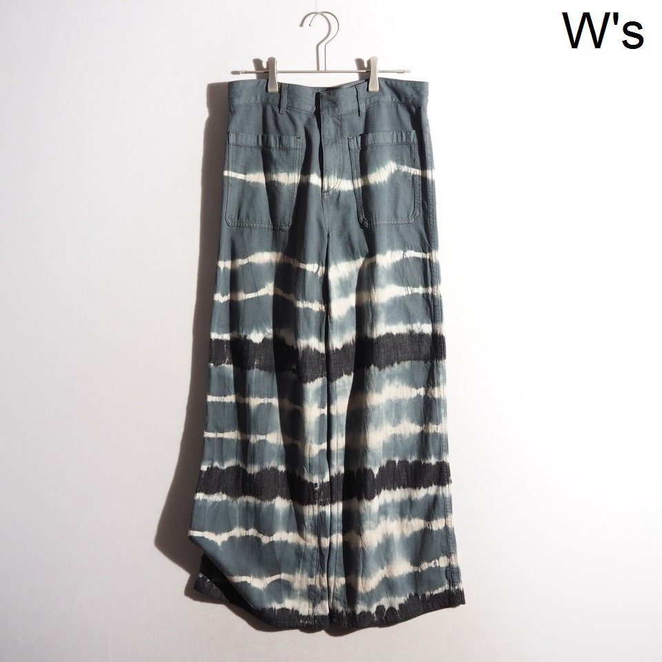 P1906P ▼Christian Dior クリスチャンディオール▼ タイダイ デニム ワイドパンツ グレー F36 / デニムパンツ 122P30A3372 春~秋 rb mks拍卖