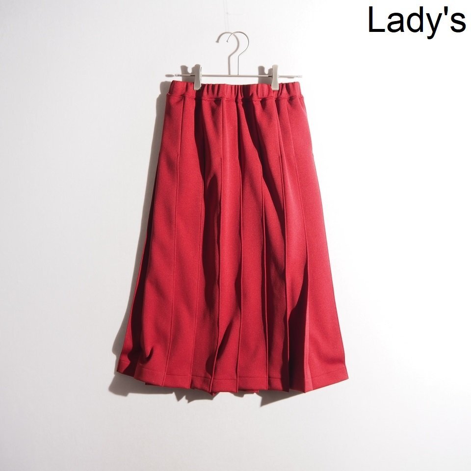R0063P ▼COMME des GARCONS GIRL コムデギャルソン▼ 23SS ジャージー プリーツ イージースカート レッド S 赤 春~秋 rb mks拍卖