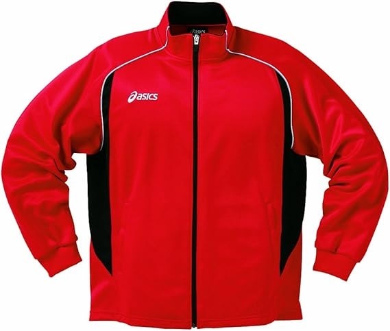 ジャケット メンズ アシックス ジャージ 赤 SSサイズ拍卖