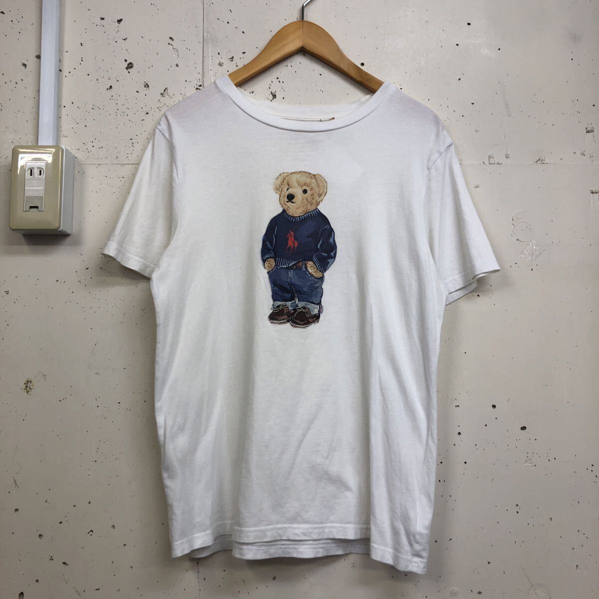 POLO RALPH LAUREN ポロ ラルフローレン ポロベア Tee 半袖 プリント tシャツ 白 ホワイト サイズL 14-16 コットン 拍卖