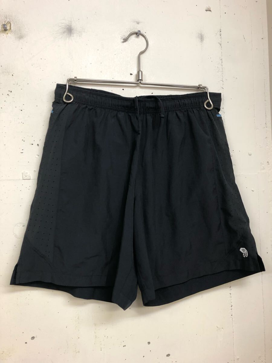 MOUNTAIN HARDWEAR ランニング ショートパンツ 黒 メンズS エイドポケット マウンテンハードウエア拍卖
