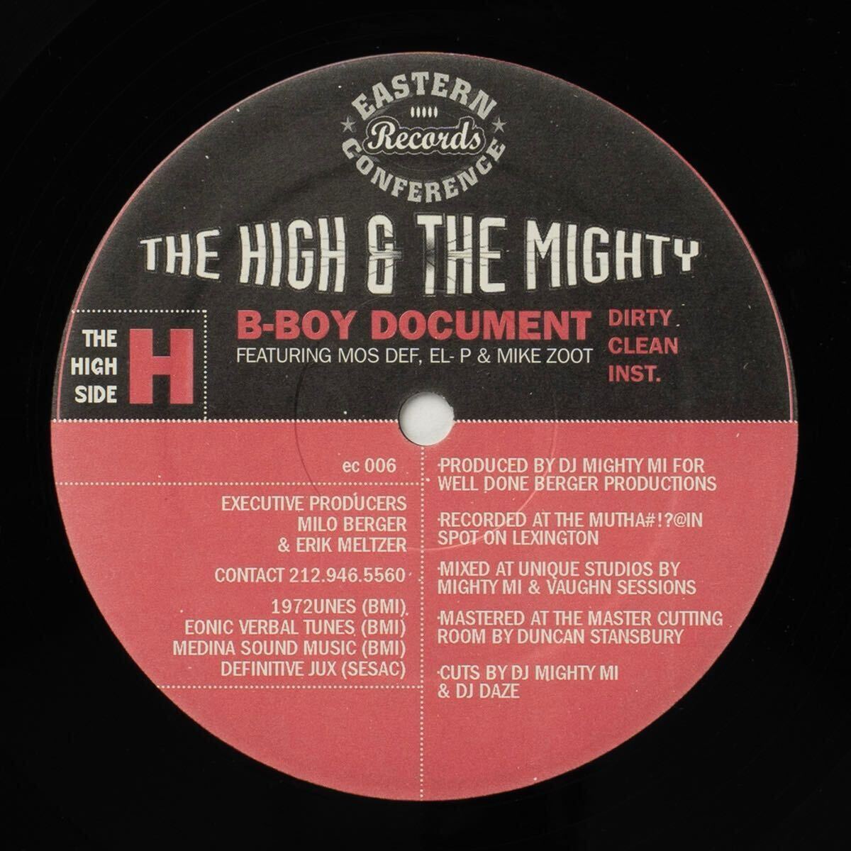 The High & The Mighty B-Boy Document / Mind, Soul & Body / EC-006 /12 Vinyl レコード 拍卖