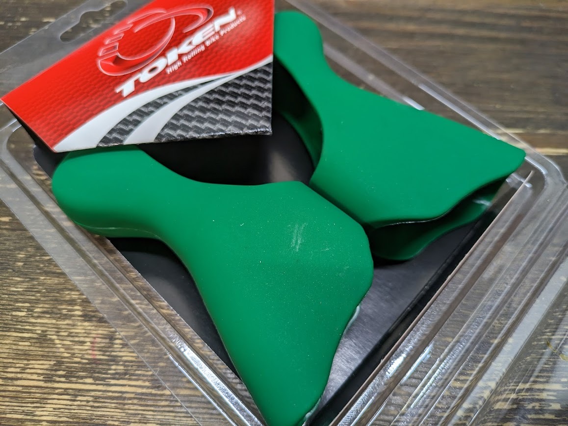 処分 トーケン Lever Hoods シマノ105/5700用 (TK3641) グリーン 91784拍卖