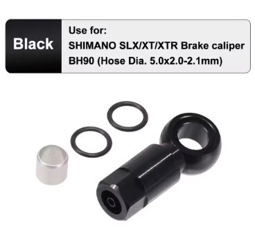処分 油圧 ブレーキバンジョー オリーブコネクタ BH90 SLX/XT/XTR用 1個の価格です ブラック色 1284 ゆうメール可拍卖