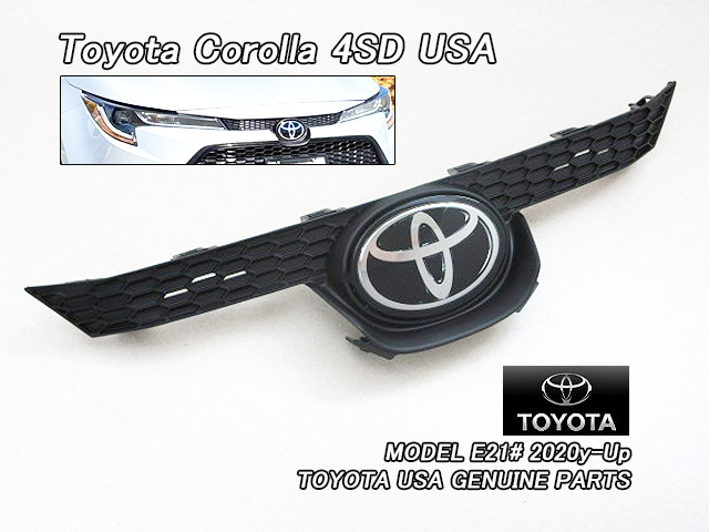 カローラツーリングE210/TOYOTA/トヨタCOROLLA純正USフロントグリル(黒エンブレム付)/USDM北米仕様ガソリン車Tマーク付USAセダンの流用拍卖