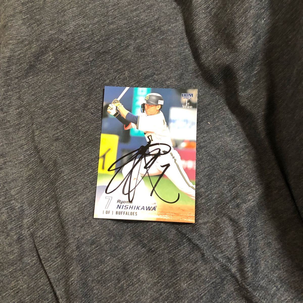 オリックスバファローズ  西川龍馬 選手 直筆サインカード拍卖