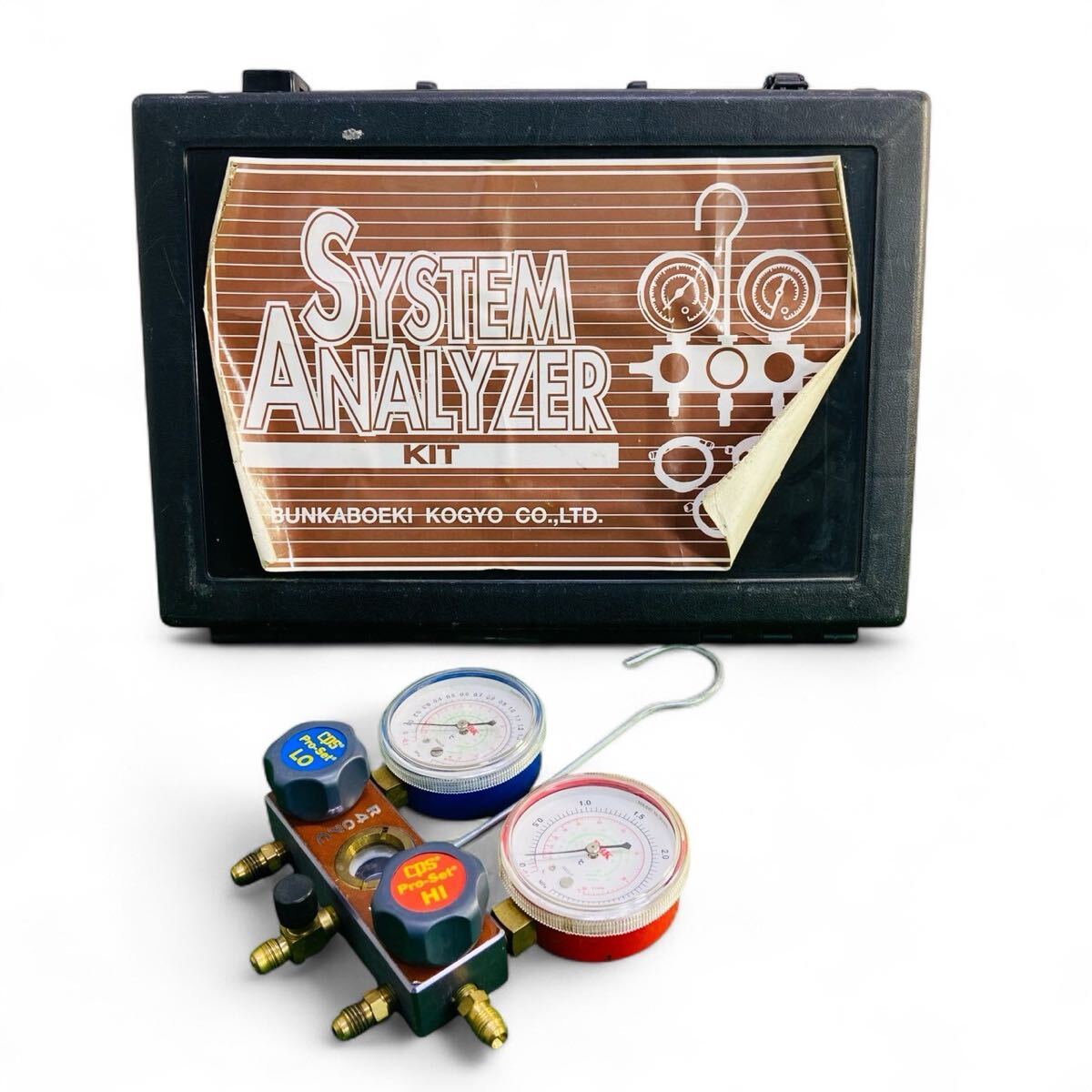 ★☆BBK ロビネア ? 1407-CMB ゲージマニホールド エアコンガス 充填 道具 整備 メンテナンス C☆★拍卖