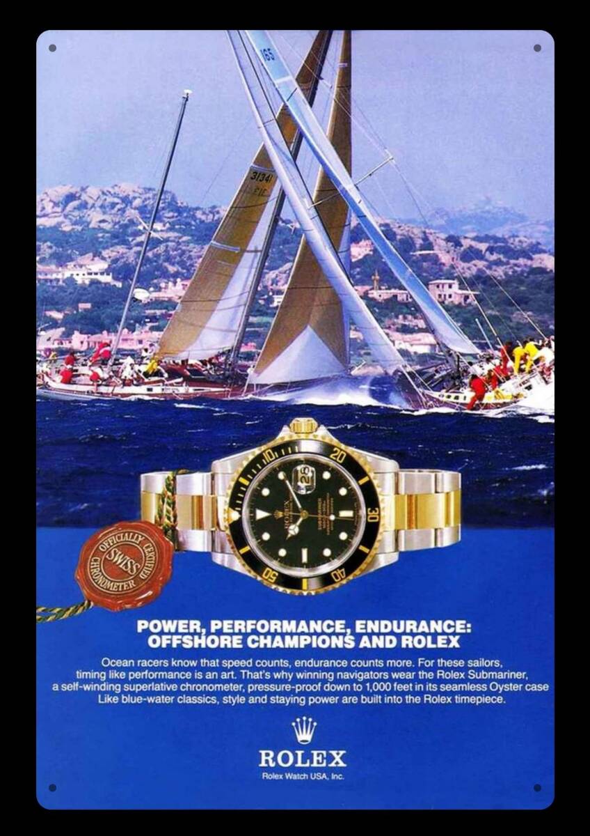 迫力!! 大型60cm!! / USA看板シリーズ / ロレックス アメリカレトロ広告 / 新品看板 / 送料無料!!拍卖
