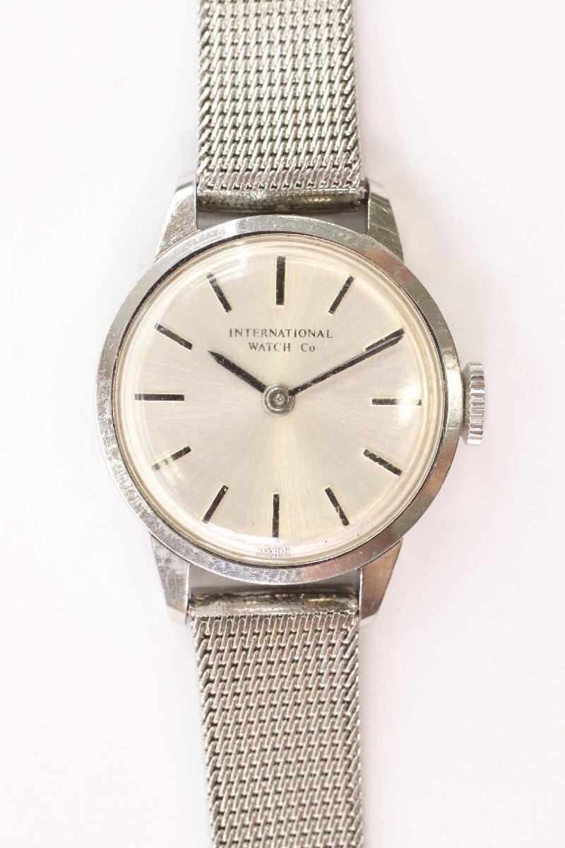【不動品】IWC International Watch Co Cal.412 手巻き SS シルバーカラー レディース 腕時計 アンティーク 0116-HA拍卖