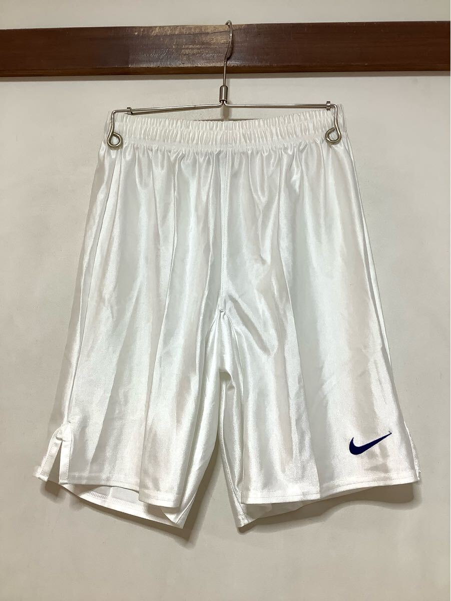 O-1588 NIKE ナイキ サッカー ショートパンツ ゲームパンツ ジャージハーフパンツ S ホワイト ロゴ刺繍 拍卖