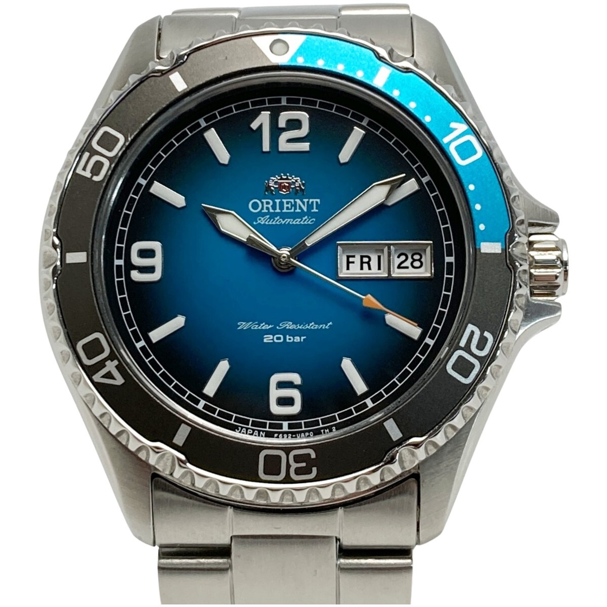 ☆☆ ORIENT オリエント ダイバーズウォッチ デイデイト F692-UAV0 ブルーグラデ 自動巻き メンズ 腕時計 やや傷や汚れあり拍卖