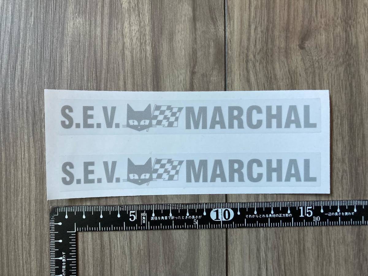 ★送料無料★SEV Marchal セブ マーシャル ステッカー デカール セット グレー&クリア 150mm x 20mm拍卖