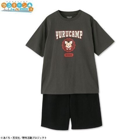 即決 ゆるキャン△ SEASON3 メンズルームウェア【LL】新品タグ付き セットアップ Tシャツ ハーフパンツ あfろ 2L拍卖