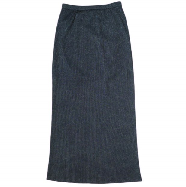 H BEAUTY&YOUTH エイチ ビューティーアンドユース 日本製 LAME PLEATED LONG SKIRT ラメプリーツロングスカート 1624-299-3644 Free NAVY拍卖