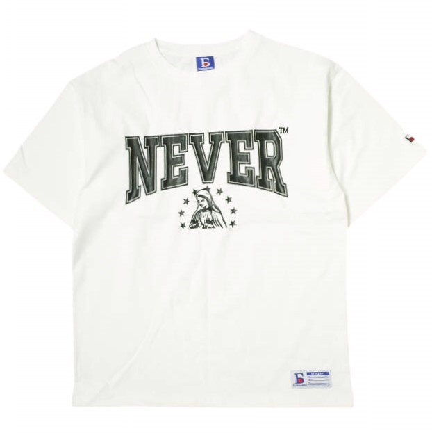 新品 Danke Schon ダンケシェーン 25SS WEB&DEPOT限定 16OE S/S TEE NEVER プリントTシャツ UNS25086B L ホワイト 半袖 トップス g22480拍卖