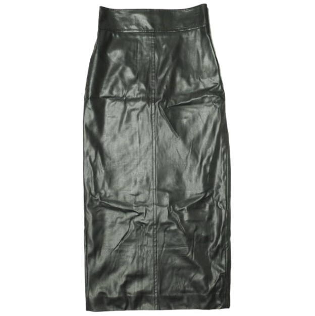 H BEAUTY&YOUTH エイチ ビューティーアンドユース FAKE LEATHER TIGHT SKIRT フェイクレザータイトスカート 1624-299-3574 S ブラック拍卖