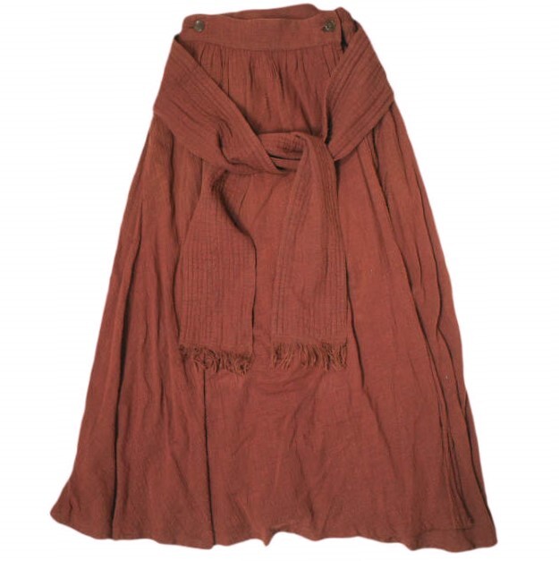 LAURENCE BRAS ローレンスブラス 20SS PAPILLONNER ラップマキシスカート PPZ1001610D0001 0 ブラウン 巻き ボトムス g20453拍卖