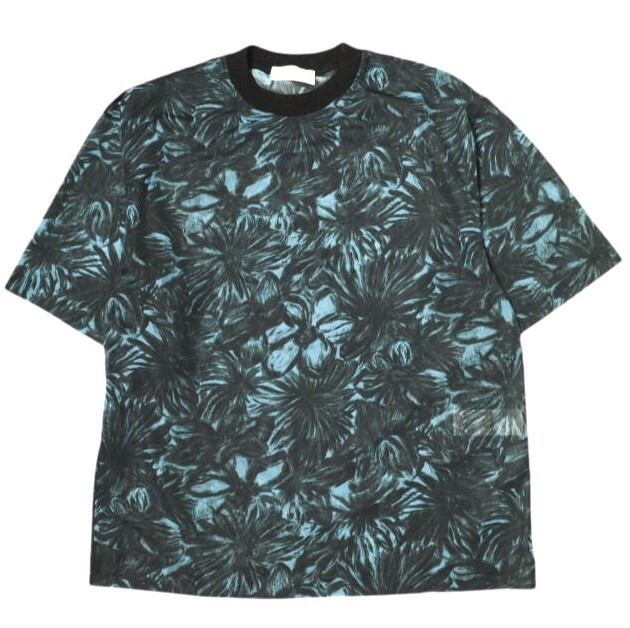 TOGA VIRILIS トーガビリリース 23SS SHEER JERSEY PRINT T-SHIRT シアージャージープリントTシャツ TV31-JK323 44 ブルー 花柄 ボタニカル拍卖
