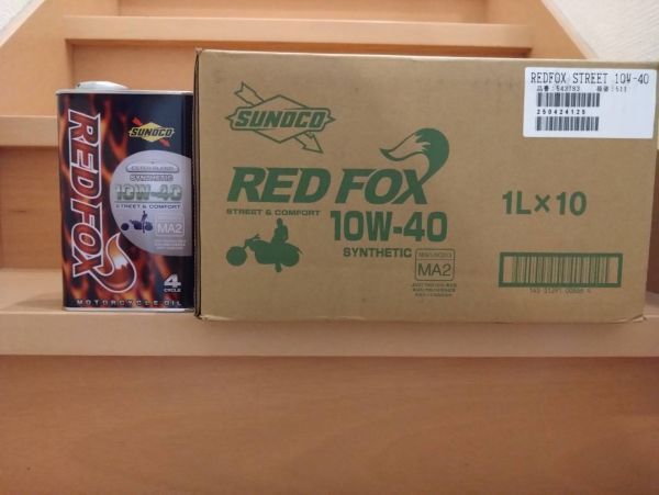 スノコ NEW 合成油 SUNOCO RED FOX レッドフォックス STREET&COMFORT ストリート&コンフォート MA2 10w40 1L 10缶 1ケース 合成油拍卖