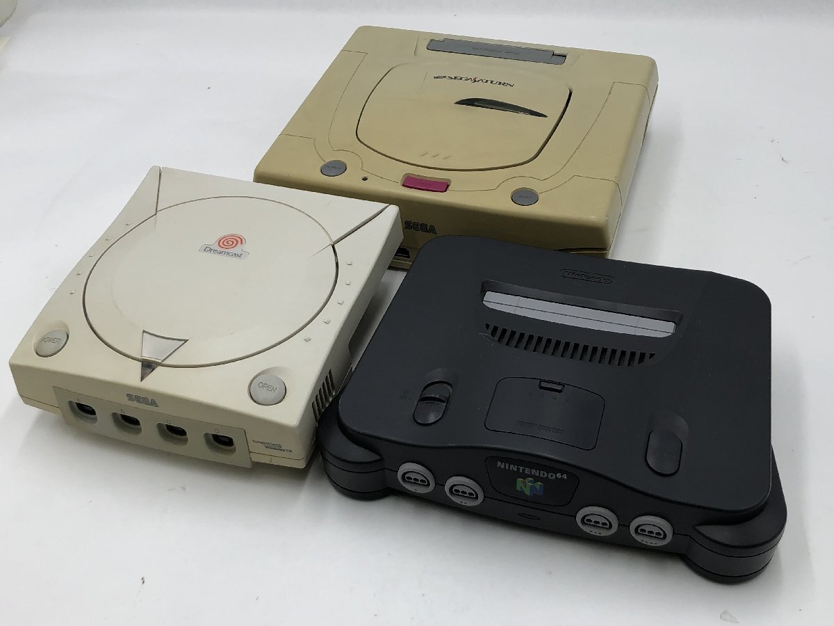 ♪▲【SEGA 他 セガ】セガサターン ドリームキャスト NINTENDO64 本体 3点セット HKT-3000 他 まとめ売り 0721 2拍卖