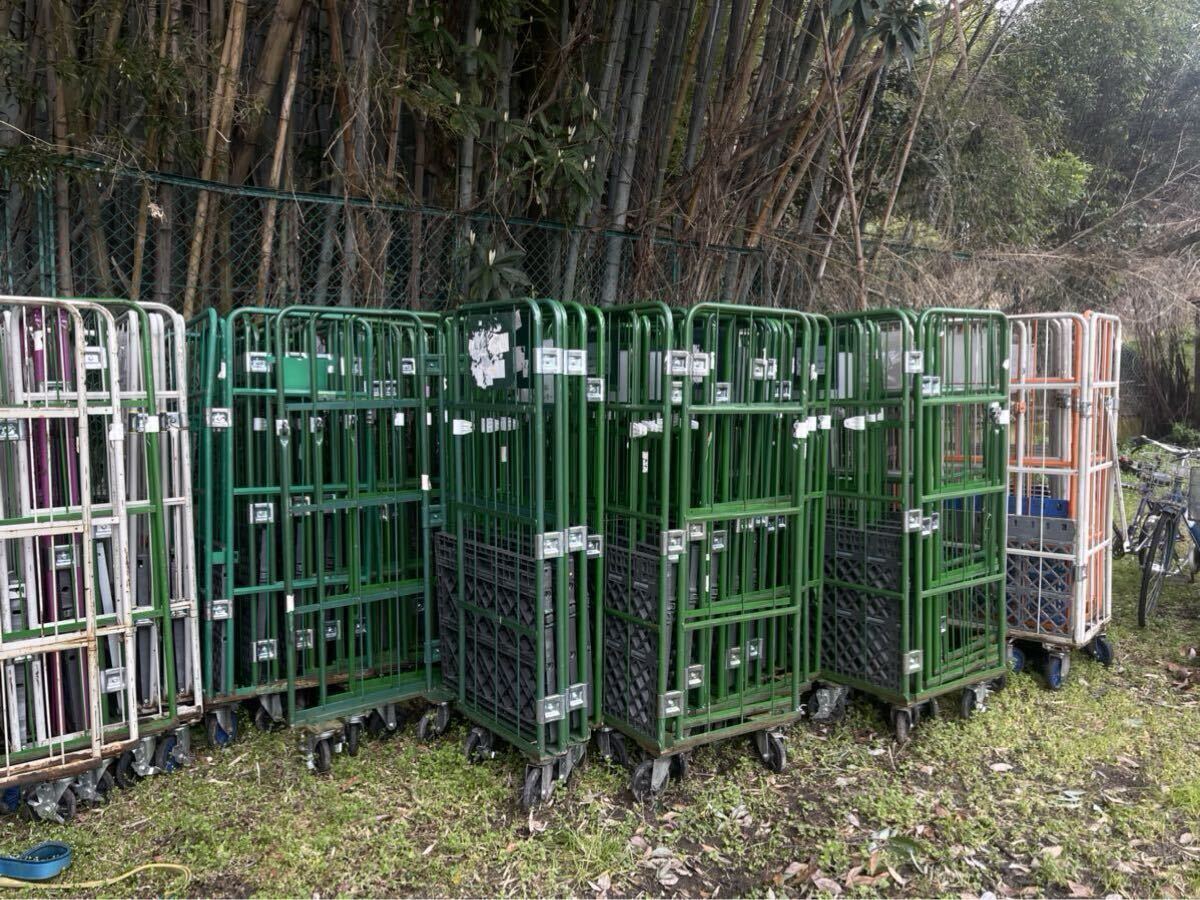 中古かご台車 ロールボックス 10台セット 840x640x1700♪ 大量在庫拍卖