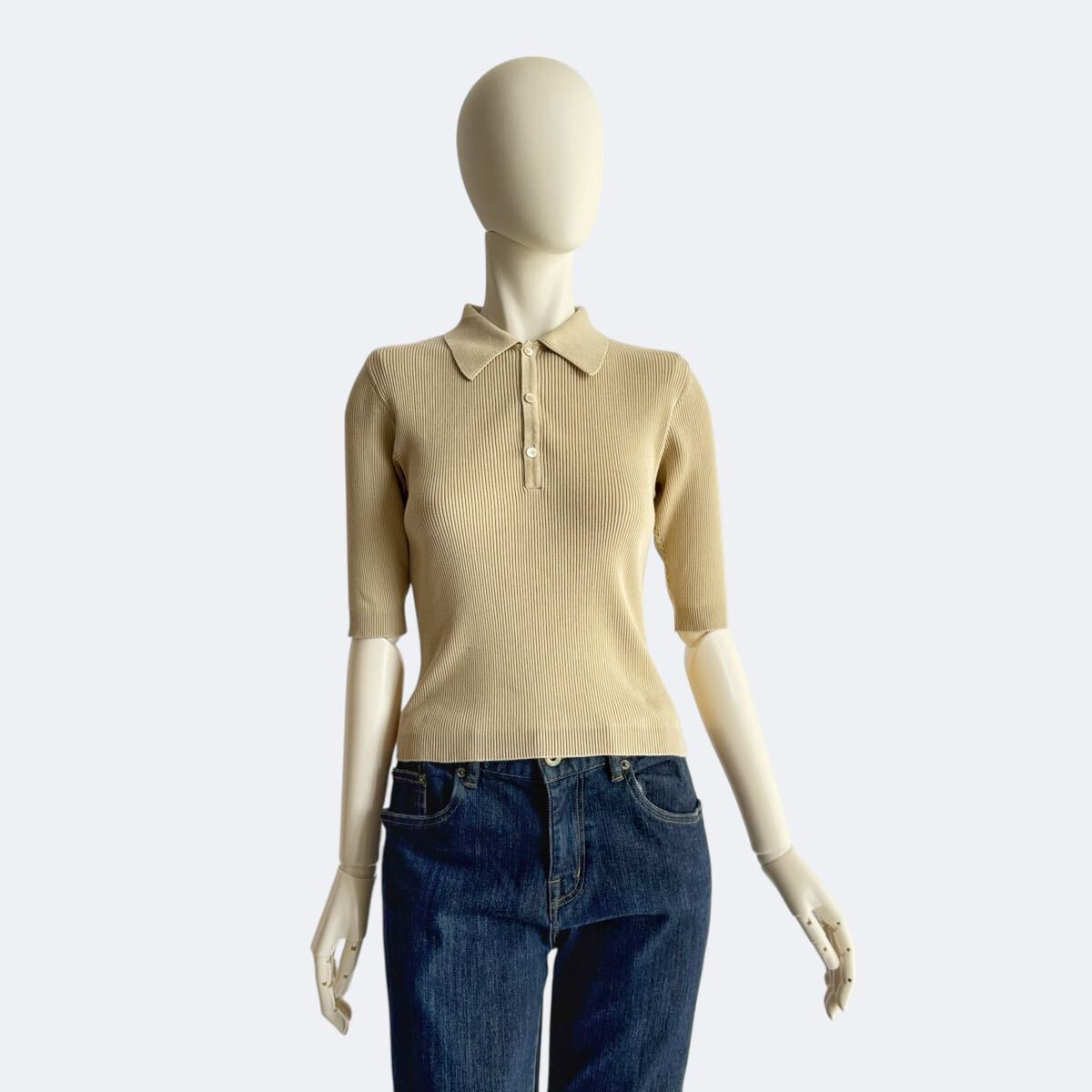 AURALEE オーラリー ポロシャツ ベージュ レディース 半袖拍卖