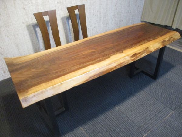 #1358■ ウォールナット 一枚板 無垢 テーブル ローテーブル ダイニング カウンター 座卓 天板 一枚板テーブル デスク 拍卖