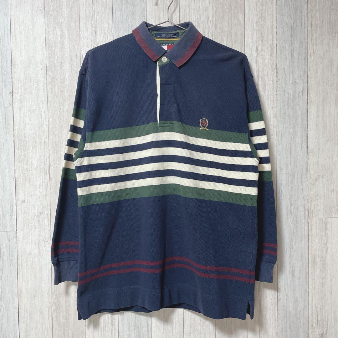 トミーヒルフィガー 長袖ポロシャツ フラッグタグ Mサイズ S1拍卖