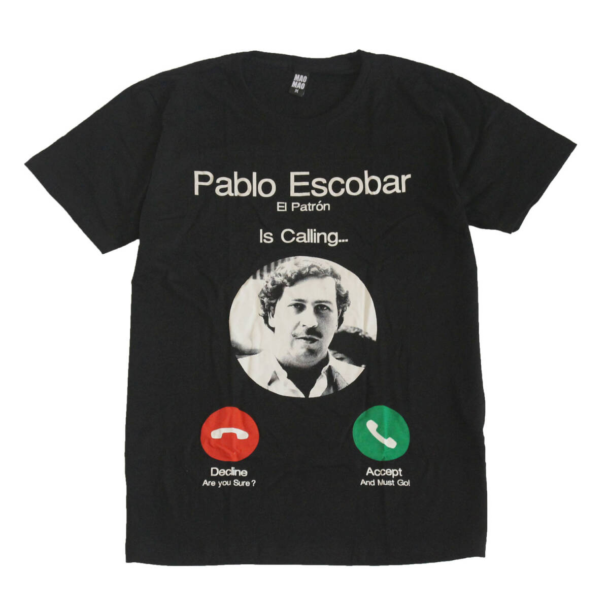映画 パブロ・エスコバル 麻薬王 LINE ジョーク マフィア コカイン ストリート系 デザイン おもしろTシャツ メンズ 半袖★tsr0655-blk-m拍卖