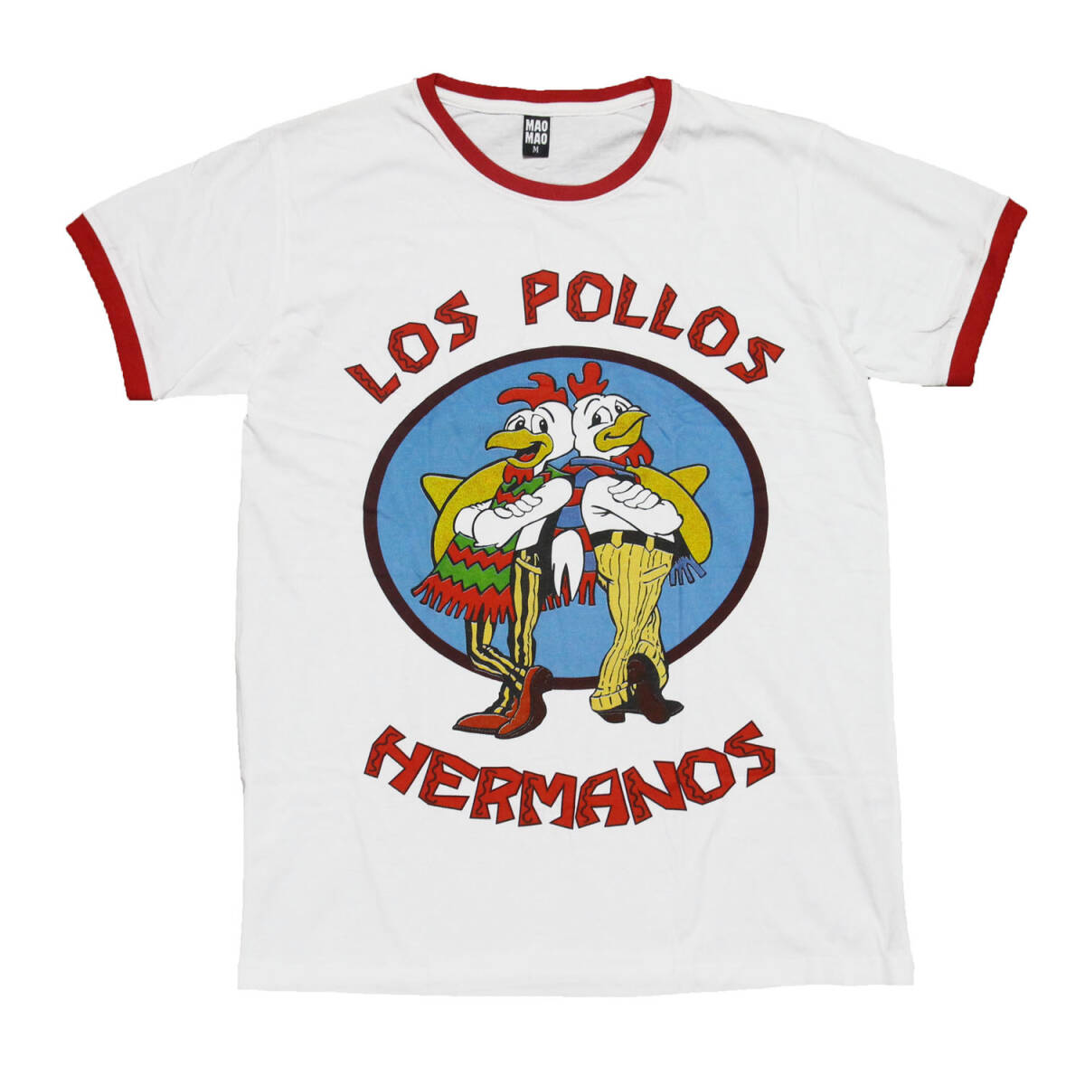 リンガーTシャツ ブレイキングバッド アメカジ ロスポジョス ドラマ アメリカ ストリート系 おもしろTシャツ メンズ 半袖★tsr0565-red-l拍卖