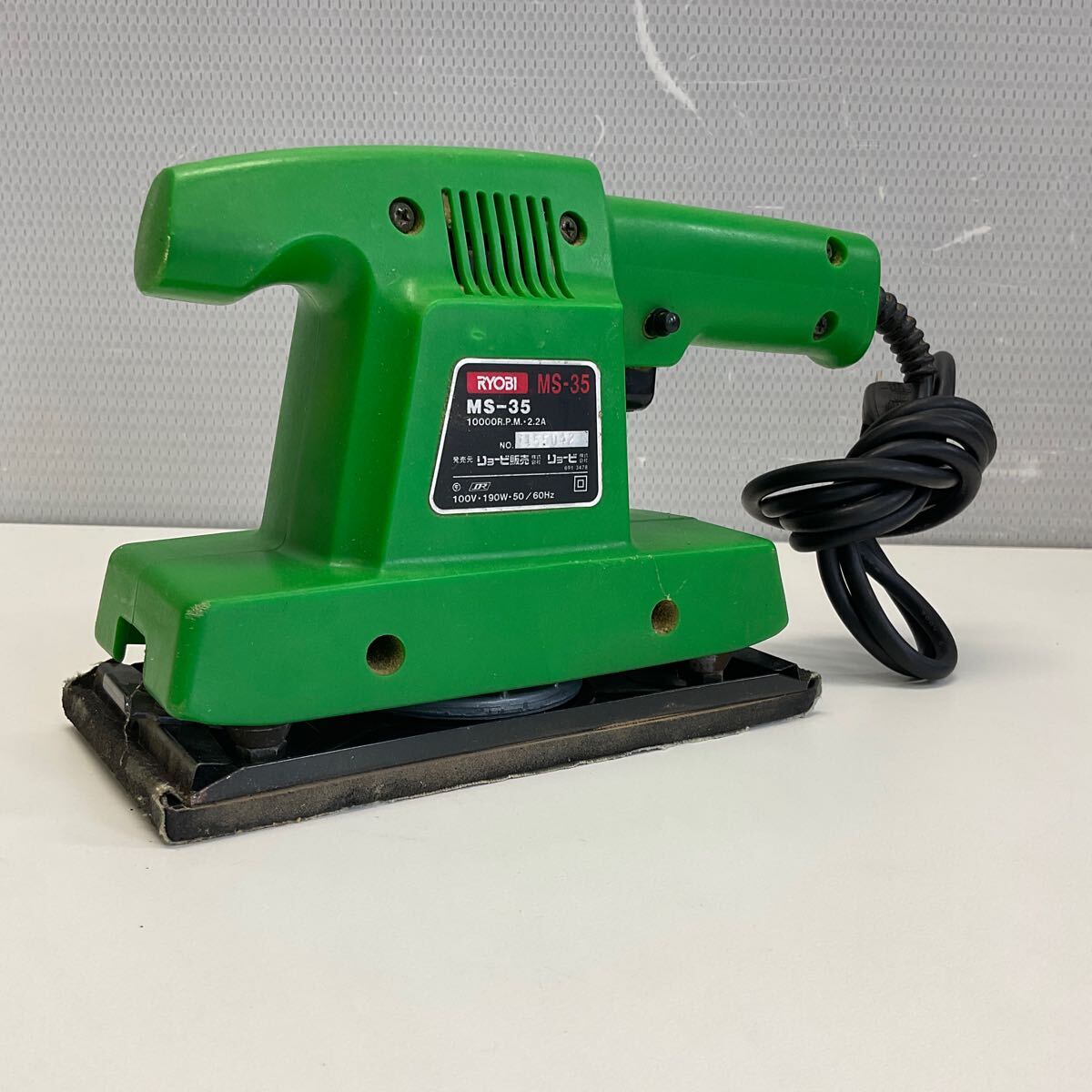 営MK06-60T RYOBI リョービ マイサンダー 93mm×185mm (パットサイズ )MS-35 電動サンダー 1992年製 通電確認済拍卖