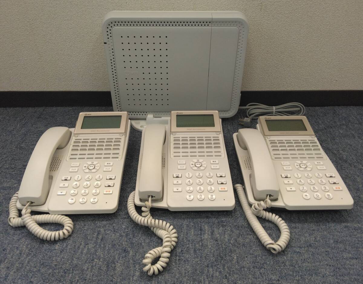 ★NTT (西日本) 2018年製 B1-AME-(1)主装置セット★主装置・18ボタン電話機:A-(18)STEL-(B1)(W)×3台★T0000969-1拍卖