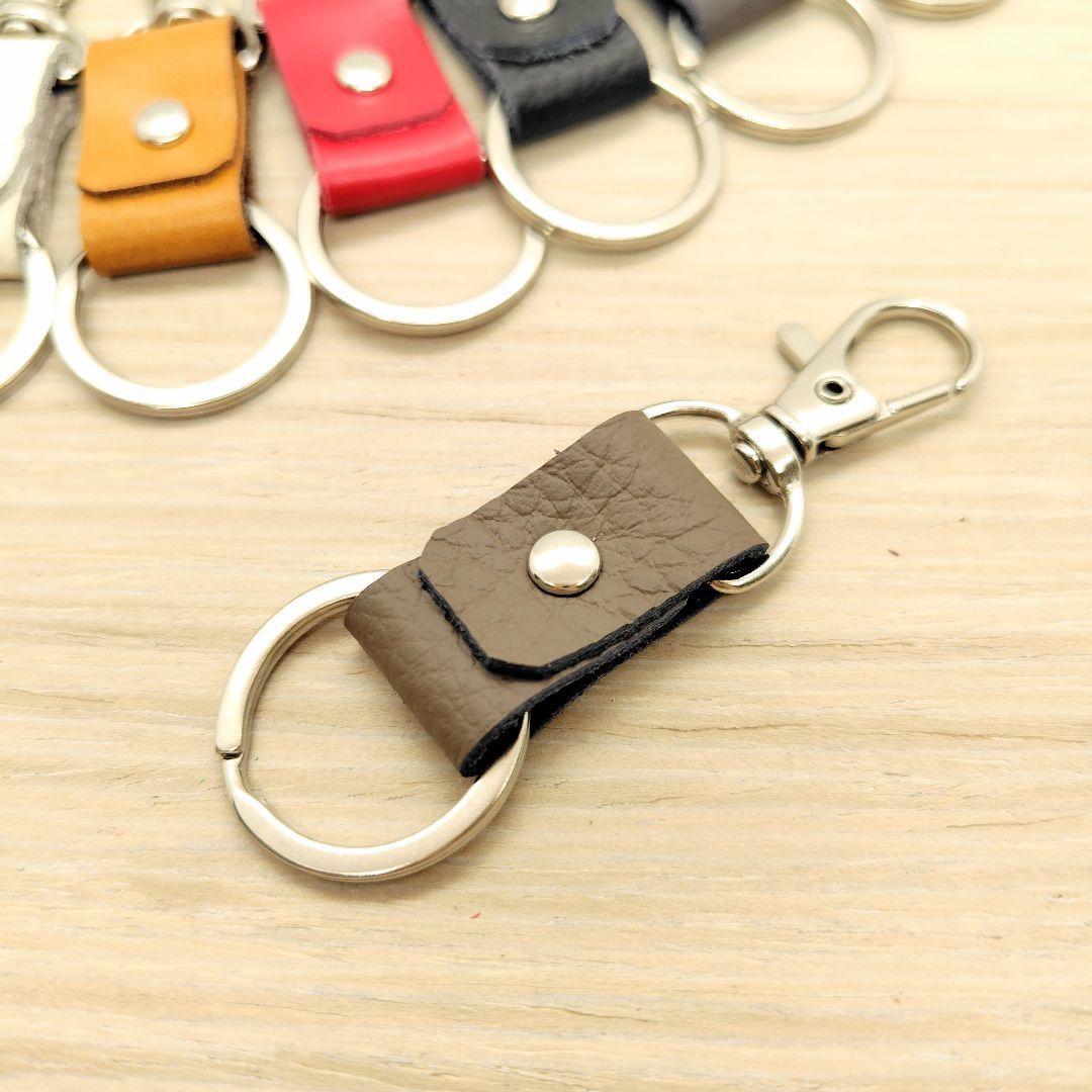 小さい キーホルダー 【トープ】レザー 革 バッグチャーム ナスカン拍卖