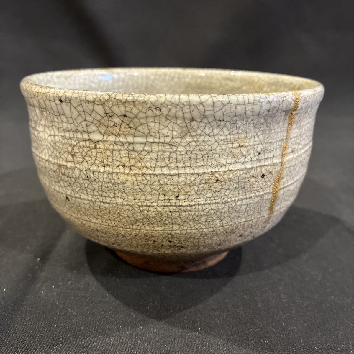 「抹茶椀① 金継ぎあり」、美品、名工、お宝、茶道、日本伝統文化、インテリア、飾り物、K 126拍卖