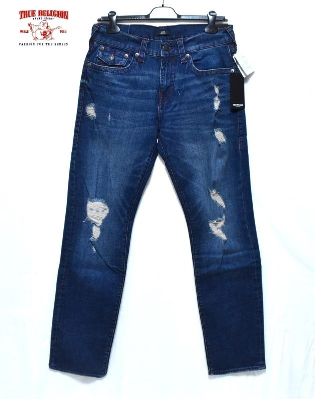 【送料無料】新品 True Religion GENO FLAP SN 32 106053 国内正規品 トゥルーレリジョン デニム スリム ジーンズ拍卖