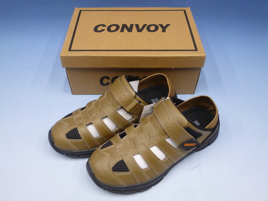 CONVOY デイリーサンダル MO-10639 キャメル 26.0cm EEE 未使用 かかと踏める拍卖