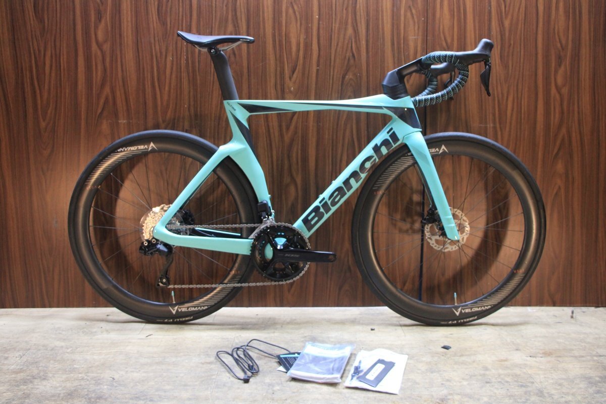 ■Bianchi OLTRE COMP ビアンキ フルカーボン SHIMANO 105 R7170 Di2 2X12S VELOMANN V50R サイズ550 2024年モデル 超美品拍卖