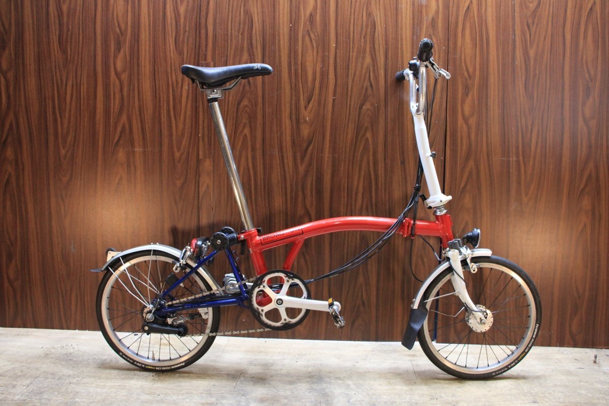 ダイナモハブ!!■BROMPTON M6L ブロンプトン 18インチカスタム 折畳ミニベロ ORIGINAL 2X3S 2010年モデル拍卖