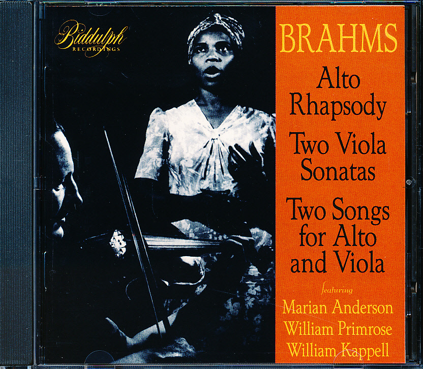 Biddulph ブラームス アルト・ラプソディ、ヴィオラ・ソナタ ほか マリアン・アンダーソン、ウィリアム・プリムローズ拍卖