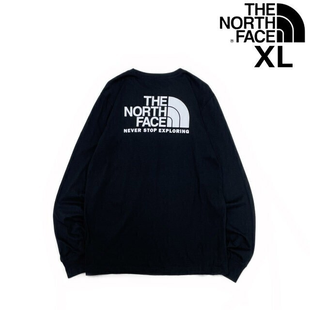 売切り【正規新品】THE NORTH FACE◆EVOLUTION THROWBACK 長袖 Tシャツ ロンT US限定 バックプリント 男女兼用 アウトドア(XL)黒 180902-20拍卖