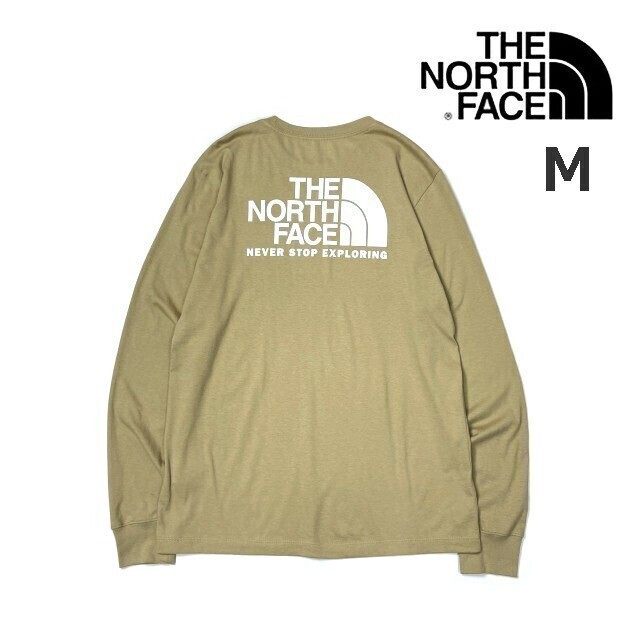 売切り【正規新品】THE NORTH FACE◆EVOLUTION THROWBACK 長袖 Tシャツ ロンT US限定 バックプリント 男女兼用 登山(M)ベージュ 180902-20拍卖