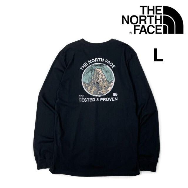 売切り【正規新品】THE NORTH FACE◆L/S MOUNTAIN TESTED TEE 長袖 Tシャツ ロンT US限定 グラフィック 1966 男女兼用(L)黒 180902-20拍卖