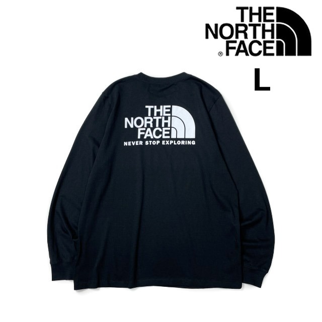 売切り【正規新品】THE NORTH FACE◆W EVO THROWBACK LS TEE 長袖 Tシャツ ロンT US限定 バックプリント 男女兼用 登山(L)黒 180902-20拍卖
