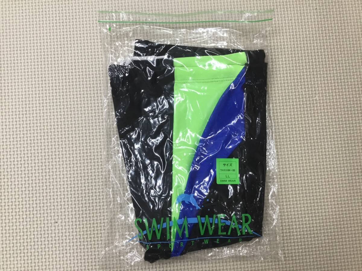 (O) S695 新品【SWIM WEAR】男子 スクールスイミングウェア サイズ LL/黒x青x薄緑/メンズ/ボーイズ/水着/水泳/小学校/中学校/高校/一般拍卖